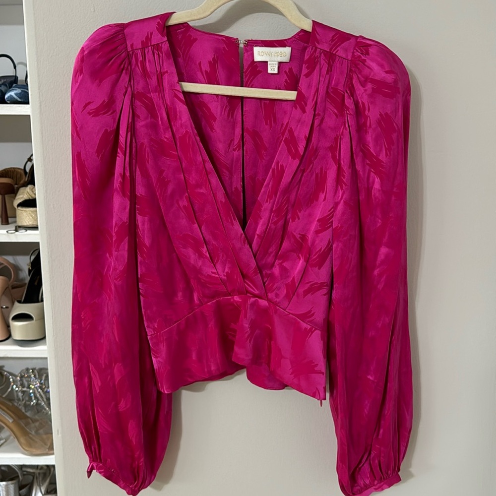 NWOT Ronny Kobo Eugenia jacquard top